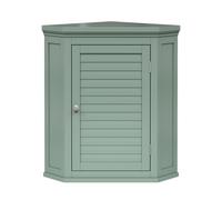 Teamson Home Glancy Removable Corner Wall Cabinet with Faux Louvered Door in Green Teamson Home Green