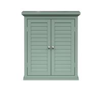 Teamson Home Glancy Removable Two-Door Wall Cabinet with Faux Louvered Doors in Green Teamson Home Green