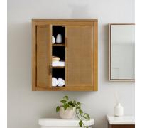 Teamson Home Hatteras Bathroom Wall Cabinet Rattan Doors, Natural