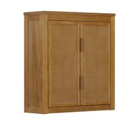 Teamson Home Hatteras Bathroom Wall Cabinet Rattan Doors, Natural Teamson Home Natural
