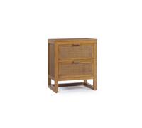 Teamson Home Hatteras Bedside Table 2 Drawer Nightstand in Natural Teamson Home Natural