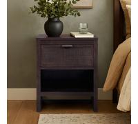 Teamson Home Hatteras Bedside Table With Drawer And Open Shelf, Espresso