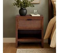 Teamson Home Hatteras Bedside Table With Drawer And Open Shelf, Walnut