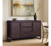 Teamson Home Hatteras Wooden Sideboard 3 Drawers 2 Doors in Dark Brown Teamson Home Dark Brown