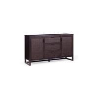 Teamson Home Hatteras Wooden Sideboard 3 Drawers 2 Doors in Dark Brown Teamson Home Dark Brown