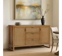 Teamson Home Hatteras Wooden Sideboard 3 Drawers 2 Doors in Natural Teamson Home Natural