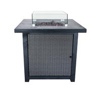 Teamson Home HF25601BA UK Gas Fire Pit With Cover