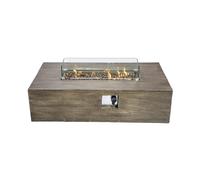 Outdoor Garden XL Rectangle Gas Fire Pit Table - Grey