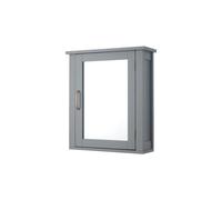 Teamson Home Mercer 46 x 53cm Removable Mirrored Wall Cabinet, Grey | Size: 45 cm width x 75 cm drop Teamson Home Grey 45 cm width x 75 cm drop