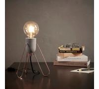 Teamson Home Modern Minimalistic Desk/bedside Lamp - Concrete/rose Gold - 22.1 X 19.1 X 22.1 (Cm)