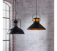 Teamson Home Pendant LED Light Black Modern Hanging Ceiling Lighting VN-L00036-UK