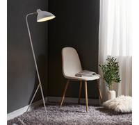 VERSANORA Teamson Home Delicata Monopod Standard Task Floor Lamp with White Shade, Reading Spot Light, Modern Tall Lighting for Living Room or Office