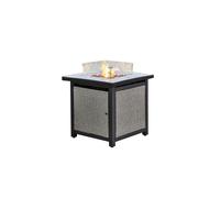 Teamson Home Outdoor Garden Rattan Propane Gas Fire Pit Table Burner in Grey Teamson Home Grey