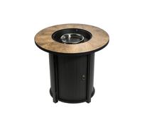Teamson Home Outdoor Garden Tall Round Propane Gas Fire Pit Table