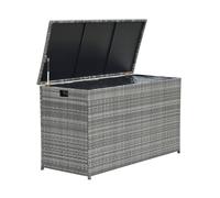 Teamson Home Outdoor Garden X-Large Storage Box Unit, 700L Storage Capacity, Rattan, Weather-Resistant, Water Resistant Lining