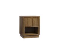 Teamson Home Reeded Bedside Table with Shelf & Push-Open Drawer in Tan Teamson Home Tan