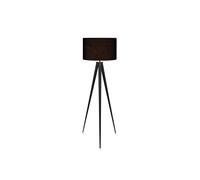 Romanza Led Tripod Standing Floor Lamp With Drum Shade Teamson Home Black One Size