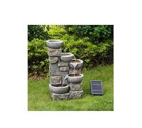 Teamson Home Solar Power Water Fountain Garden Stone Ornament With Light One Colour