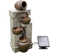 Teamson Home Solar Powered Water Feature, Indoor or Outdoor Garden Water Founta