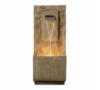 Teamson Home Spa-Style Outdoor Waterfall Fountain with LED Lights