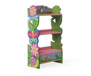 Teamson Home Teamson Kids Magic Garden 3-Tier Wooden Children's Bookshelf And Storage Drawers, Multicolour