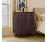Teamson Home Tremolo 4-Drawer Chest Of Drawers With Fluted Fronts, Espresso