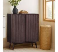 Teamson Home Tremolo Accent Cabinet With Fluted Doors And Shelves, Espresso