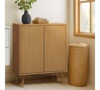 Teamson Home Tremolo Accent Cabinet With Fluted Doors And Shelves, Natural