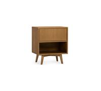 Teamson Home Tremolo Bedside Table 1 Drawer Nightstand, Natural