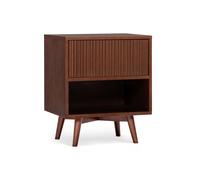 Teamson Home Tremolo Bedside Table 1 Drawer Nightstand in Walnut Teamson Home Walnut