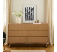Teamson Home Tremolo Chest Of Drawers 6 Drawer Bedroom Dresser, Natural