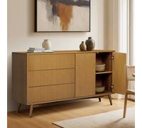 Teamson Home Tremolo Wooden Sideboard 3 Drawers 2 Doors, Natural