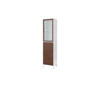 Teamson Home Wooden Bathroom Tall Linen Storage Cabinet EHF-F0009 - White