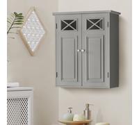 Bathroom Wall Cabinet With Two Doors - Grey