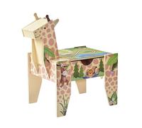 Teamson Kids 2-in-1 Wooden Activity Table with Storage, Blocks & Car