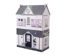 Teamson Kids 3 Story Farmhouse Wooden Dollhouse with 13pc Accessory Set for 12" Dolls in White Teamson Kids White