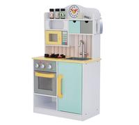 Teamson Kids Classic Florence Interactive Wooden Pretend Play Toy Kitchen, White/Green & Yellow in White Teamson Kids White
