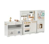 Teamson Kids Little Chef White and Gold Atlanta Large Modular Play Kitchen