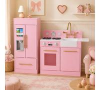 Teamson Kids Little Chef Charlotte Modern Play Kitchen, Pink