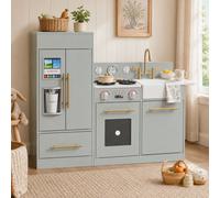 Kids Modular Wooden Play Kitchen - Grey