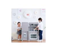 Teamson Kids Mayfair Kids Wooden Play Kitchen & 11 Accessories Grey