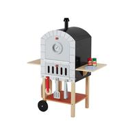 Teamson Kids My Little Helper Pizza Oven, Grey/Natural, 24 pc. | Accessory Set