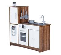 Teamson Kids Palm Springs Kids Wooden Play Kitchen & 6 Accessories White TD-13404B