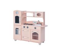 Teamson Kids Pink Westchester Retro Wooden Kitchen Toy Kitchen With Ice Maker Teamson Kids Pink