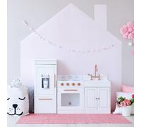 Teamson Kids Play Kitchen, Large Modular White Rose Gold, Little Chef Paris Teamson Kids White