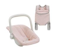 Olivia's Little World Polka Dot Princess Baby Doll Carrier & Car Seat Set, Pink/Grey
