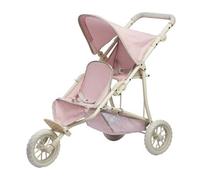 Olivia's Little World OL-00004 Polka Dots Princess Baby Doll Twin Jogging Stroller-Pink & Grey, Double Pink