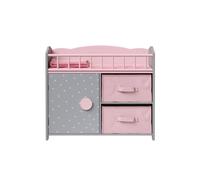 Teamson Kids Polka Dots Princess Baby Doll Crib with Storage & Bedding, Pink/Grey in Pink Teamson Kids Pink