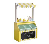 Teamson Kids Shop Playset Sunny Citrus Lemonade Stand with Interactive Accessories