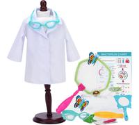 Sophia's 18" Doll Biologist Outfit and Science Lab Playset with 14 Accessories Teamson Kids Pink One Size